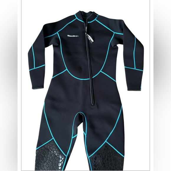 NEW Seaskin Womens Wetsuit, Full Body Diving Suit 3XL Black& Blue Color. - Picture 4 of 16